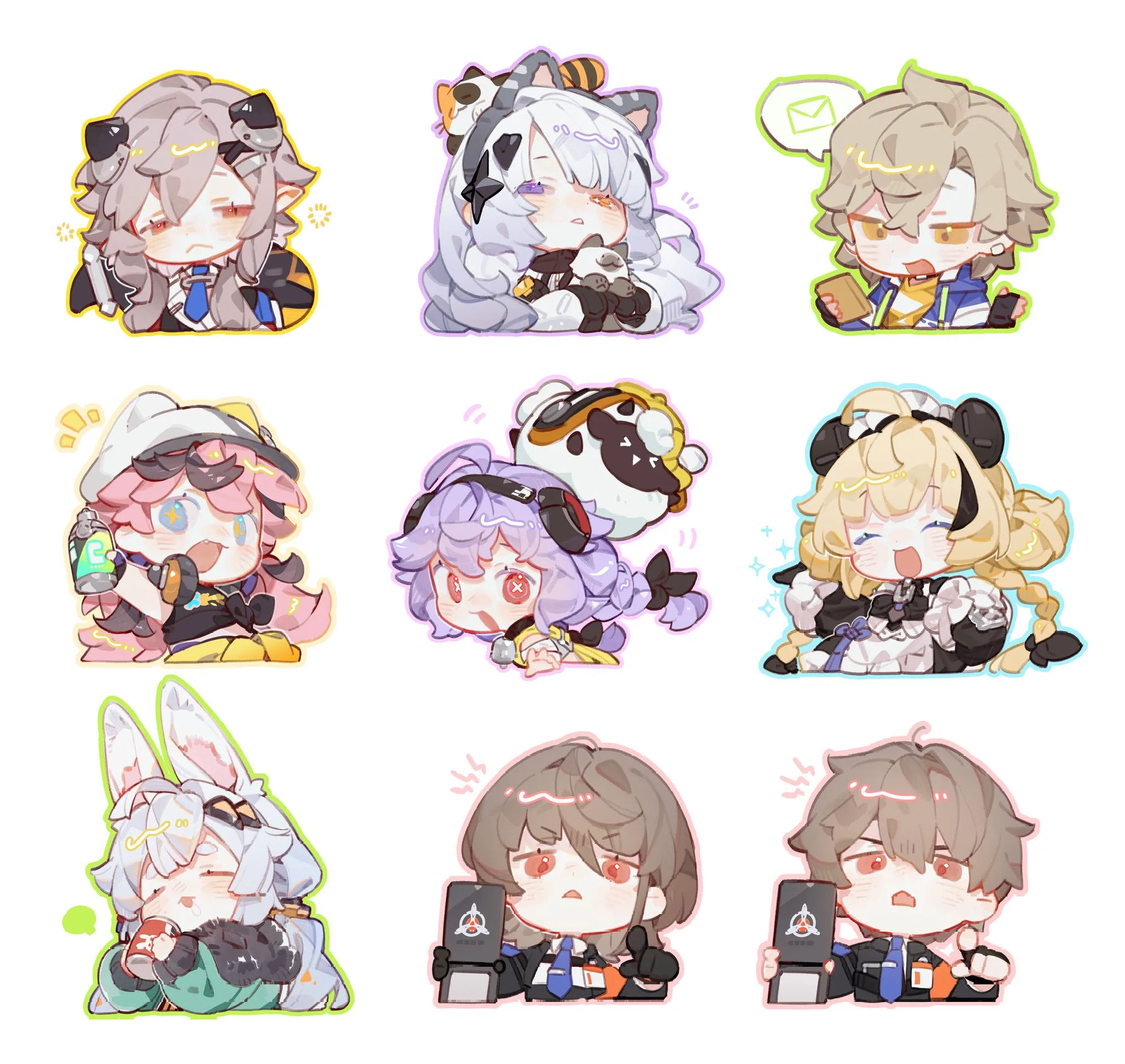 dila, taffy, mechanika, bansy, alan, aileen, male_mc, female_mc — арт по игре Ananta